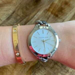 Michael Kors Silver Chain Watch